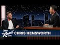 Chris Hemsworth on Sexiest Man Alive Chris Evans, Avengers Text Chain \u0026 Doing Terrifying Stunts