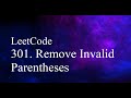 301. Remove Invalid Parentheses || LeetCode || Hindi