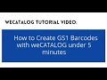 How to Create GS1 Barcode with weCATALOG under 5 mins