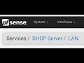 Back to basics DHCP in pfSense