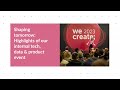 Shaping tomorrow at we.create; 2023: Highlights of our internal tech, data \u0026 product event