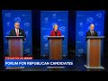 Three front-runner Republican candidates participate in Illinois US Senate primary forum at ABC7