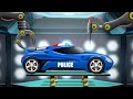 Police Car | Car Garage | Cartoon Car Remodel | Futuristic Vehicles For Kids