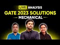 GATE Mechanical 2023 - LIVE Solutions | Exam Analysis by EXERGIC