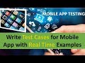 Mobile App Test Cases | Mobile Application Test cases writing with Real Time Examples