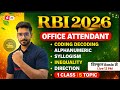 RBI Office Attendant Reasoning 2026 | RBI Office Attendant Reasoning Marathon | Shashank Sir