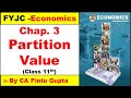 11TH ECONOMICS 3RD CHAPTER | FYJC ECONOMICS 3RD CHAPTER | PARTITION VALUE | By CA Pintu Gupta