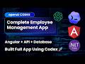 Built a Complete Employee Management App Using Codex 🚀 | Angular + API + Database Full Project