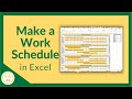 How to Make a Work Schedule for Employees in Excel - Tutorial