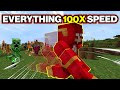 We Beat Minecraft With Everything At 100x Speed