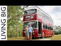 Vintage Double Decker Bus Becomes a Perfect Home on Wheels