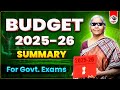 BUDGET 2025-26 FROM EXAM PERSPECTIVE| By Parmar Sir