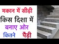 मकान की सीडी कौन सी दिशा में होनी चाहिए?