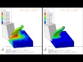 Abaqus CAE explicit orthogonal cutting planing simulation Mises Stress and PEEQ 2