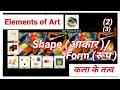 Elements of art (Forms) कला के तत्व ( रूप/आकार)