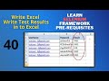40# How to write in to Excel || User Login Scenario II Apache POI || Selenium Automation
