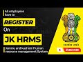 #JKHRMS | How to register for JK HRMS | JK HRMS new Registration | Irshad Ahmed