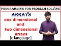 arrays in c, one dimensional array, two dimensional array |accessing and manipulating array elements