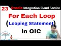 OIC 23: For each loop in oic