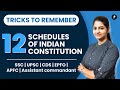 Schedules of Indian Constitution | Tricks and Tips to Remember 12 schedules of Indian Constitution