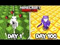 100 days, but the FLOOR CHANGES EVERY DAY in Minecraft Hardcore