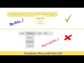 Navigation Menu Dropdown Only with CSS