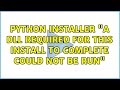 Python installer: \