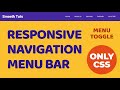 Responsive Navigation Menu Bar + Hamburger Menu Toggle - Only with CSS