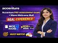 Accenture Pre-Assessment Real Experience | MCQ + HON + VIVA + Warm Welcome Mail