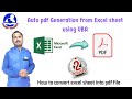 Auto PDF Generation from Excel Sheet using VBA code