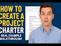 How to Create a Project Charter | Real Example  (Step-by-Step)