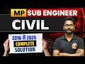 mp sub engineer vacancy 2026 I mp sub engineer previous year paper I mp sub engineer classes