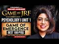 UGC NET Psychology 2026 Game of JRF | Unit 1 PYQs Marathon | 100 Most Important Questions| Hafsa Mam