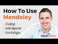 How to use Mendeley Desktop, Web Importer \u0026 MS Word Plugin (Full Tutorial)