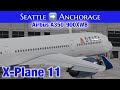 X-Plane 11: Seattle to Anchorage in an Airbus A350-900XWB -  Full Flight Tutorial on VATSIM Network