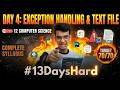 Python Exception Handling \u0026 Text Files: Mastered! 🔥 | Day 4: #13DaysHard | Nitin Paliwal
