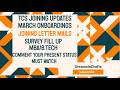 TCS joining Letter Delay|March Joining Letter|MBA/B.Tech|Must watch|Comment \u0026Subscribe #tcs