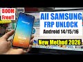 Samsung FRP Tool 2026, Google Account Remove Android 14/15/16 | FRP Bypass