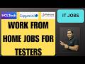 WFH Testing Jobs | Manual Testing| QA Jobs| Rd Automation Learning