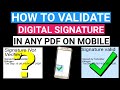How Validate DIGITAL SIGNATURE in Any Certificate / How to validate digital signature in pdf