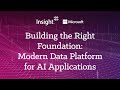 Building the Right Foundation: Modern Data Platform for AI Applications