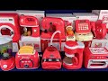 10 Minutes Satisfying with Unboxing Red Kitchen Appliance Play Set Review Toys | ASMR 