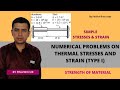 Problems on thermal stresses \u0026 strain I