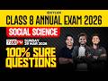 Class 8 Annual Exam 2026 : Social Science / 100% Sure Questions | Xylem Class 8