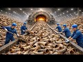Inside the Highland Cattle Horn Recycling Factory | From Waste to Luxury Leather Goods–Full Process