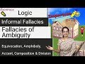 Informal Fallacies of Ambiguity: Equivocation, Amphiboly, Accent, Composition \u0026 Division