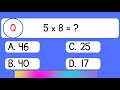 Maths Quiz for kids | Multiplication table Quiz for kids | Quiz Time
