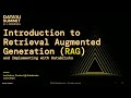 Introduction to Retrieval Augmented Generation (RAG) and Implementing with Databricks