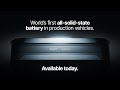 World's First All-Solid-State Battery in Production Vehicles | Donut Battery