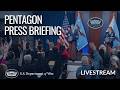 LIVE: Secretary of War and CJCS, Air Force Gen. Dan Caine, Hold a Press Briefing at the Pentagon.